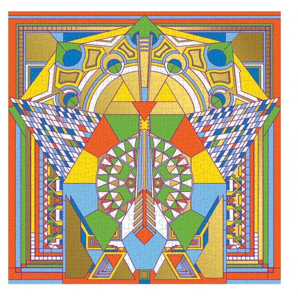 galison Frank Lloyd Wright Hotel Imperal Metallic Puzzle 500 parti