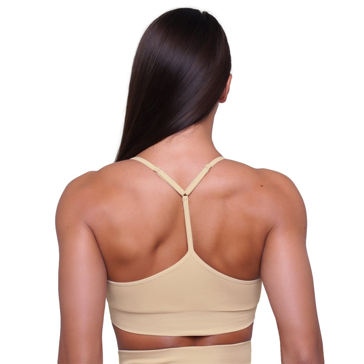 GymBeam Reggiseno sportivo donna String senza cuciture e spalline regolabili nudo