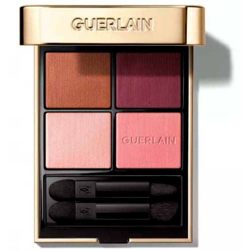 Palette ombretti a quattro colori. Confezione dorata con marchio. Inclusi due applicatori.