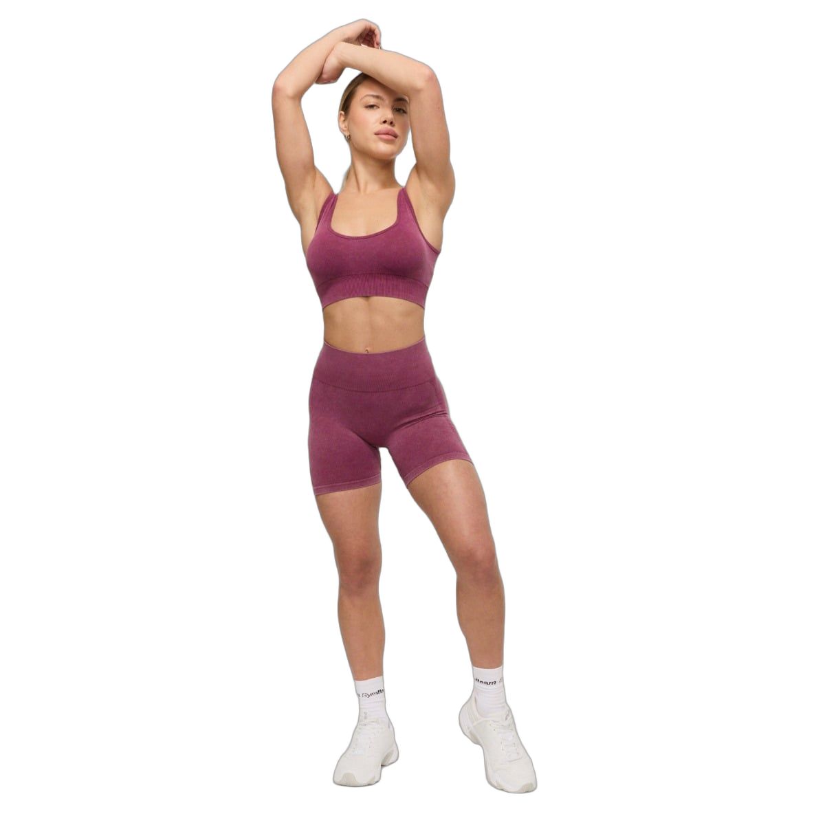 GymBeam Pantaloncini donna Lift senza cuciture vita alta slim Plum