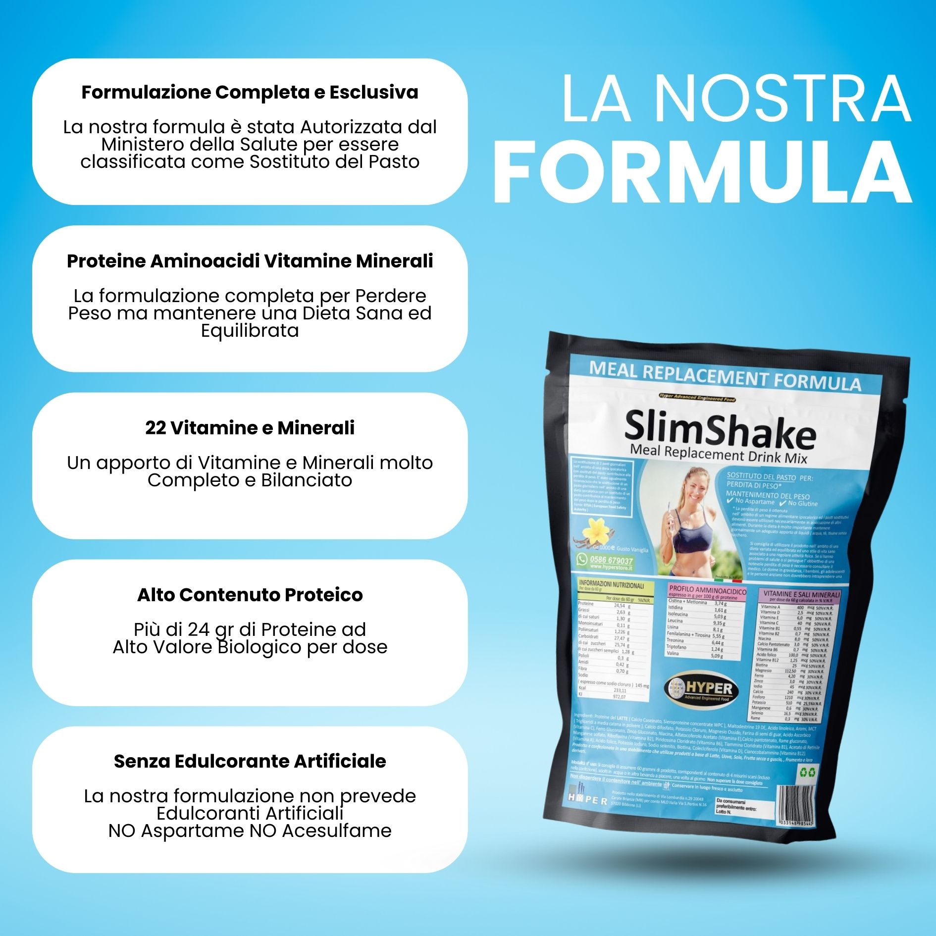 HYPER sostituto di pasto Slim Shake Vaniglia