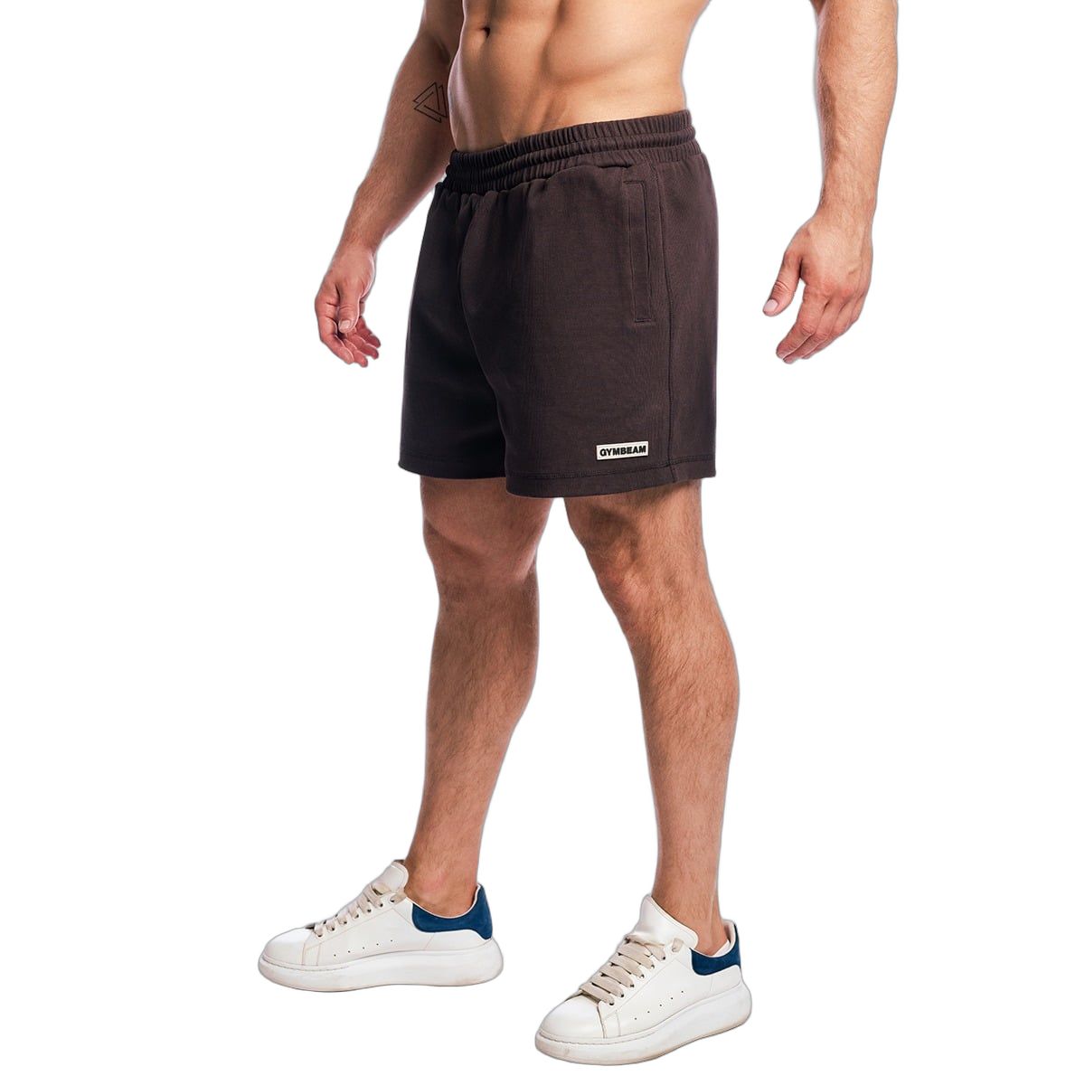 GymBeam Pantaloncini uomo oversize Aura Tee marrone