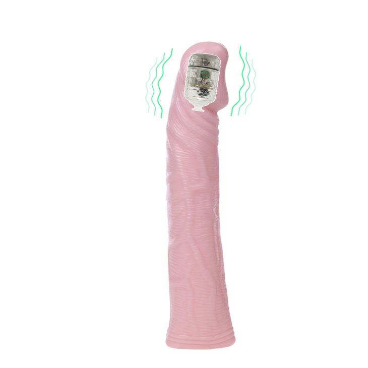 Un vibratore rosa con un accessorio staccabile che genera vibrazioni.