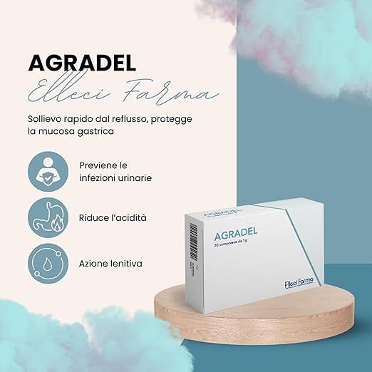 Elleci Farma Agradel – Integratore Reflusso Stick Gel con Mucosave Aloe e Malva 24 Bustine
