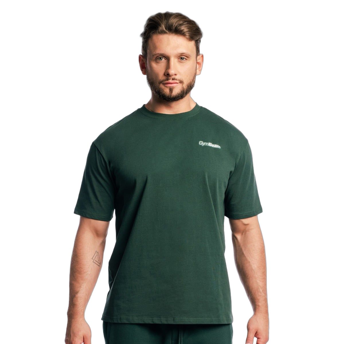 GymBeam T-shirt uomo oversize a manica corta in cotone Zone Forest