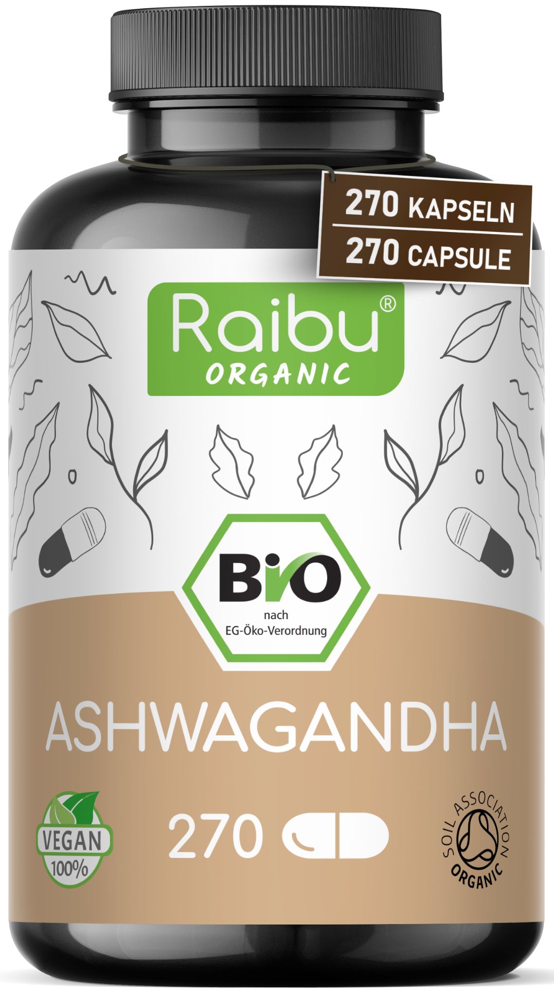 Ashwagandha Capsule Bio Alto Dosaggio - RAIBU