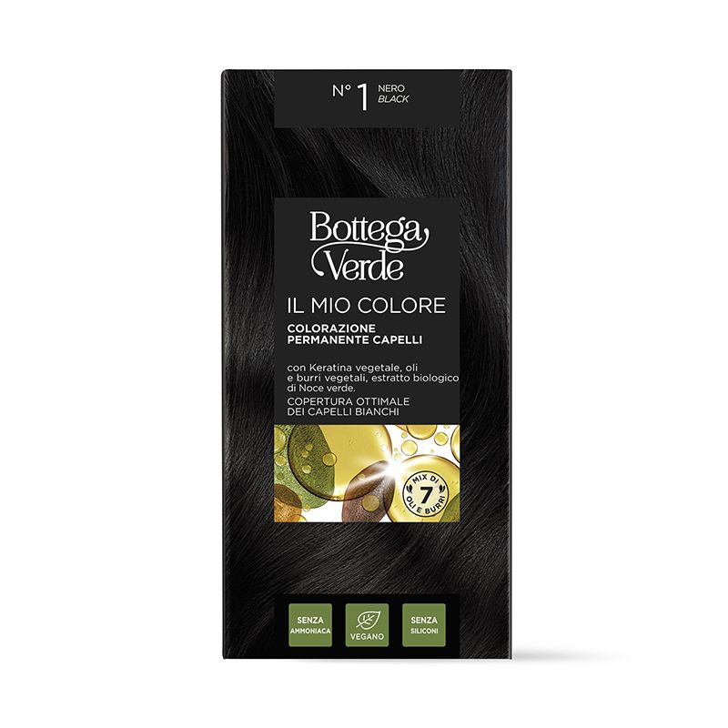 Bottega Verde IL MIO COLORE - Colorazione permanente capelli - NERO N1