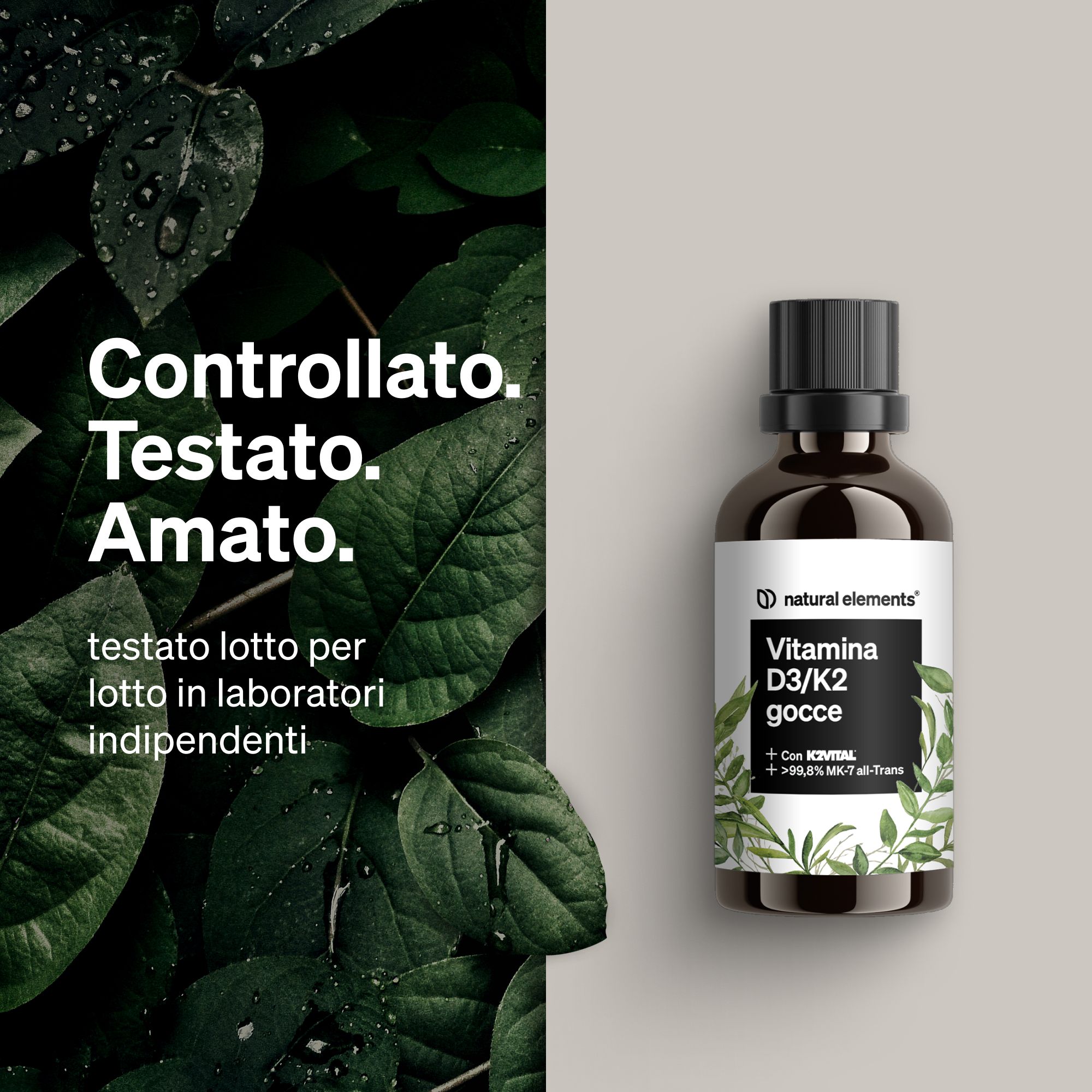 Etichette del Complesso di Magnesio Natural Elements in varie lingue.