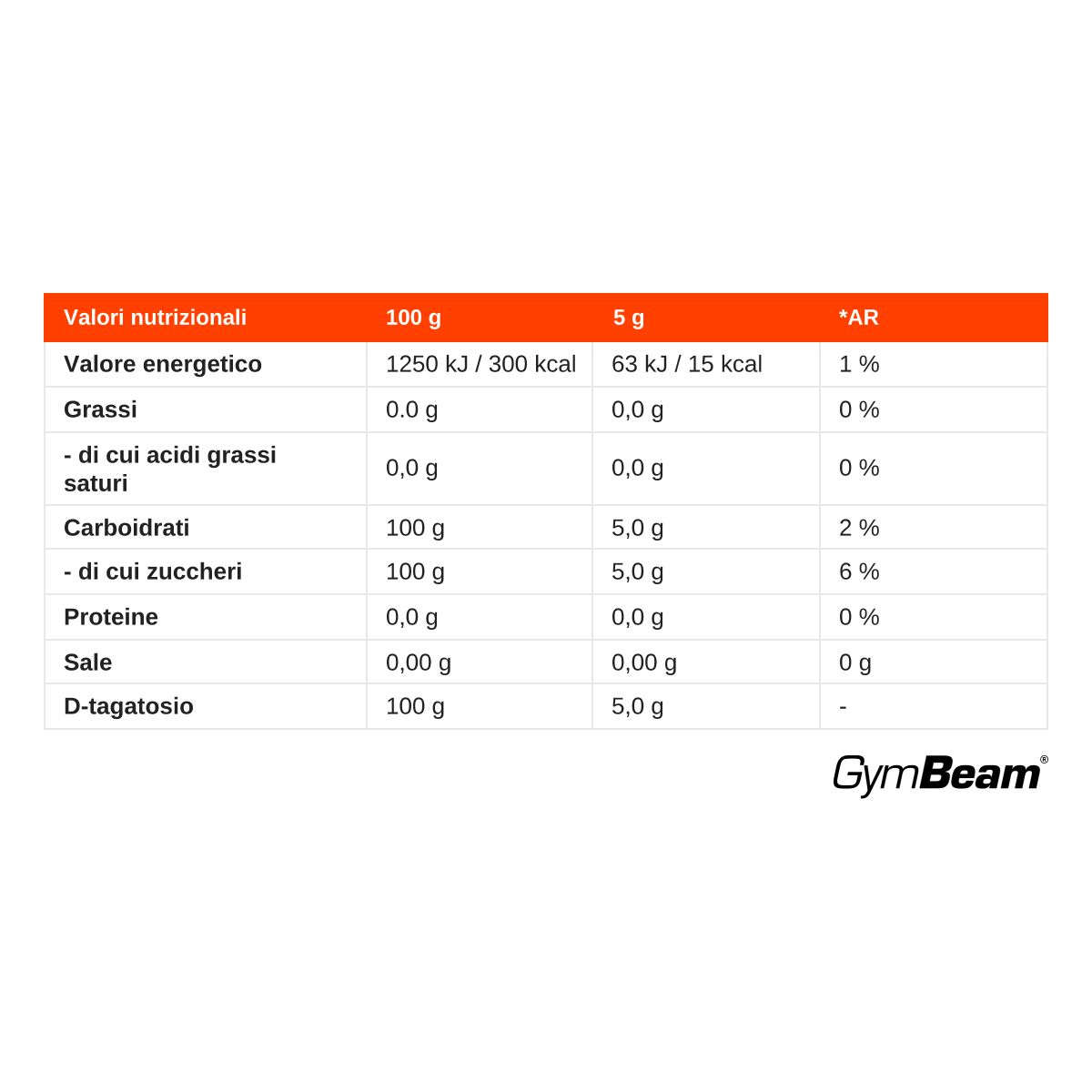 GymBeam Tagatosio dolcificante in polvere