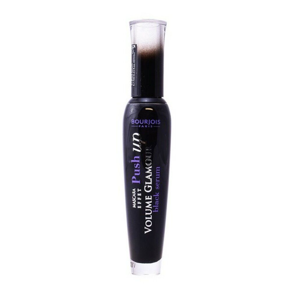 Tubo di mascara nero Bourjois Push up Volume Glamour black serum.