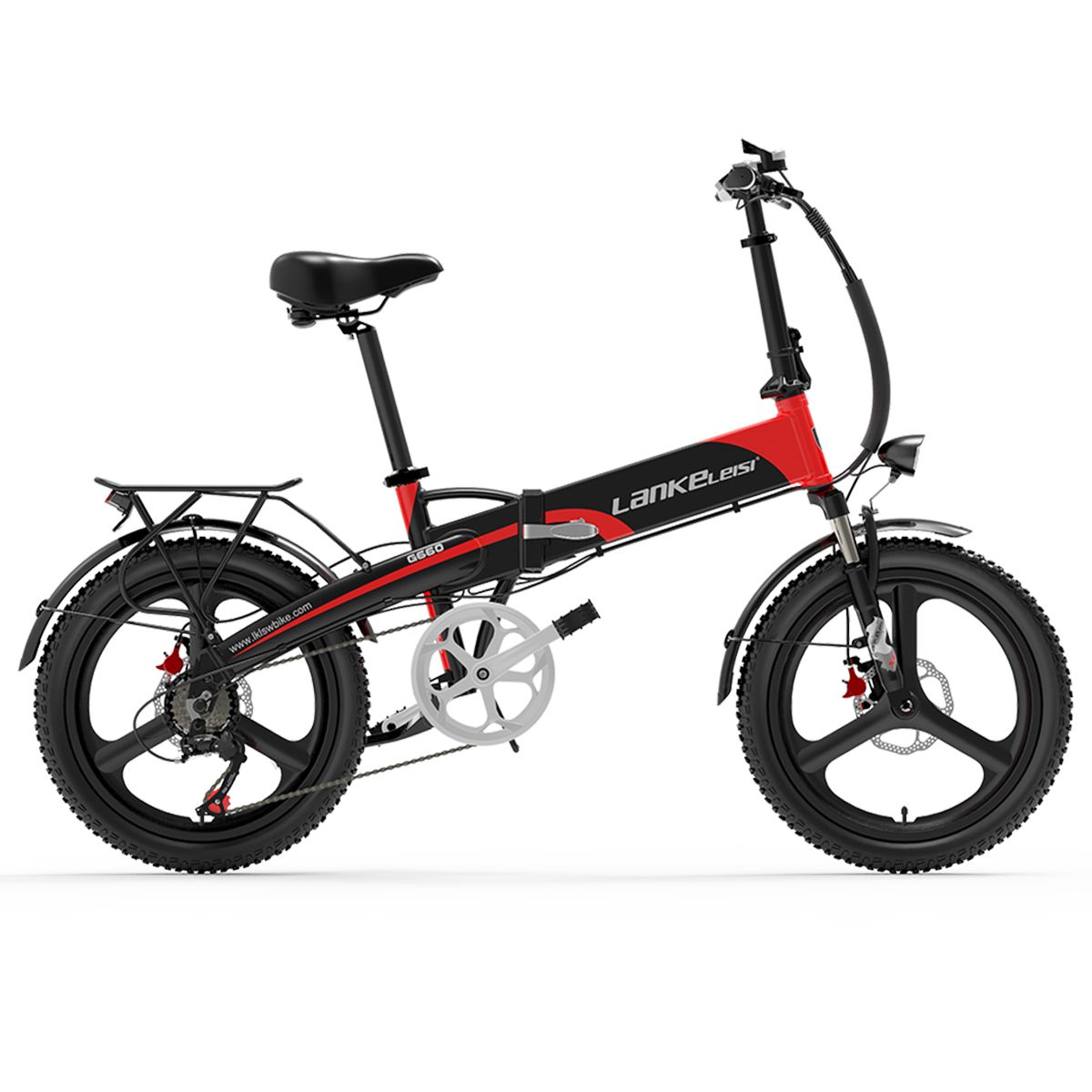 Bicicletta elettrica pieghevole LANKELEISI G660 con batteria da 48 V 20 Ah