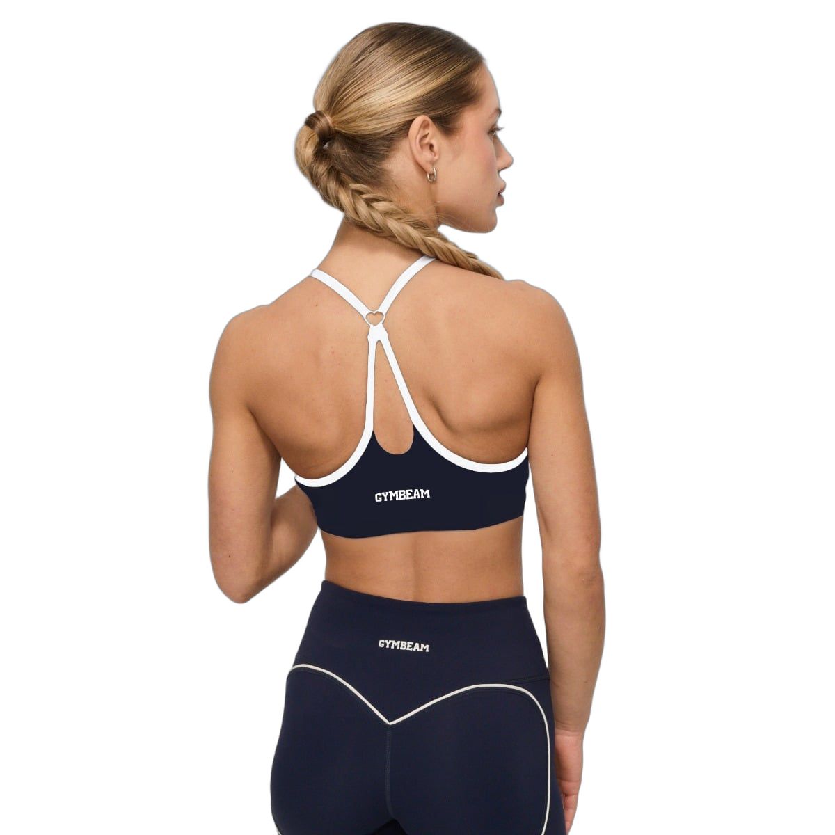 GymBeam Reggiseno sportivo donna Varsity senza chiusura con spalline blu