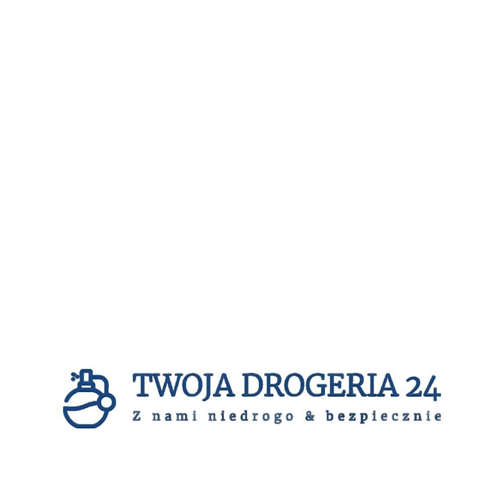 Logo con testo: "TWOJA DROGERIA 24". Testo sottostante: "Z nami niedrogo & bezpiecznie".