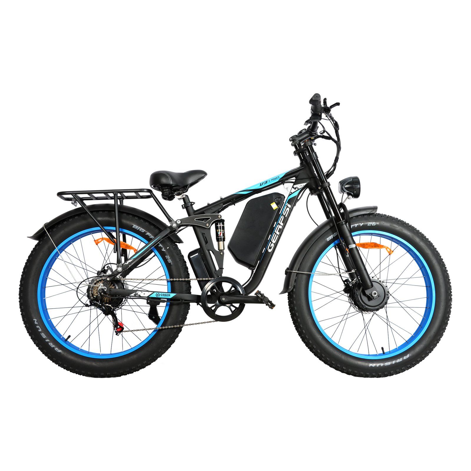 BAOLUJIE DP2603 Mountain bike elettrica con batteria rimovibile da 52V 32Ah