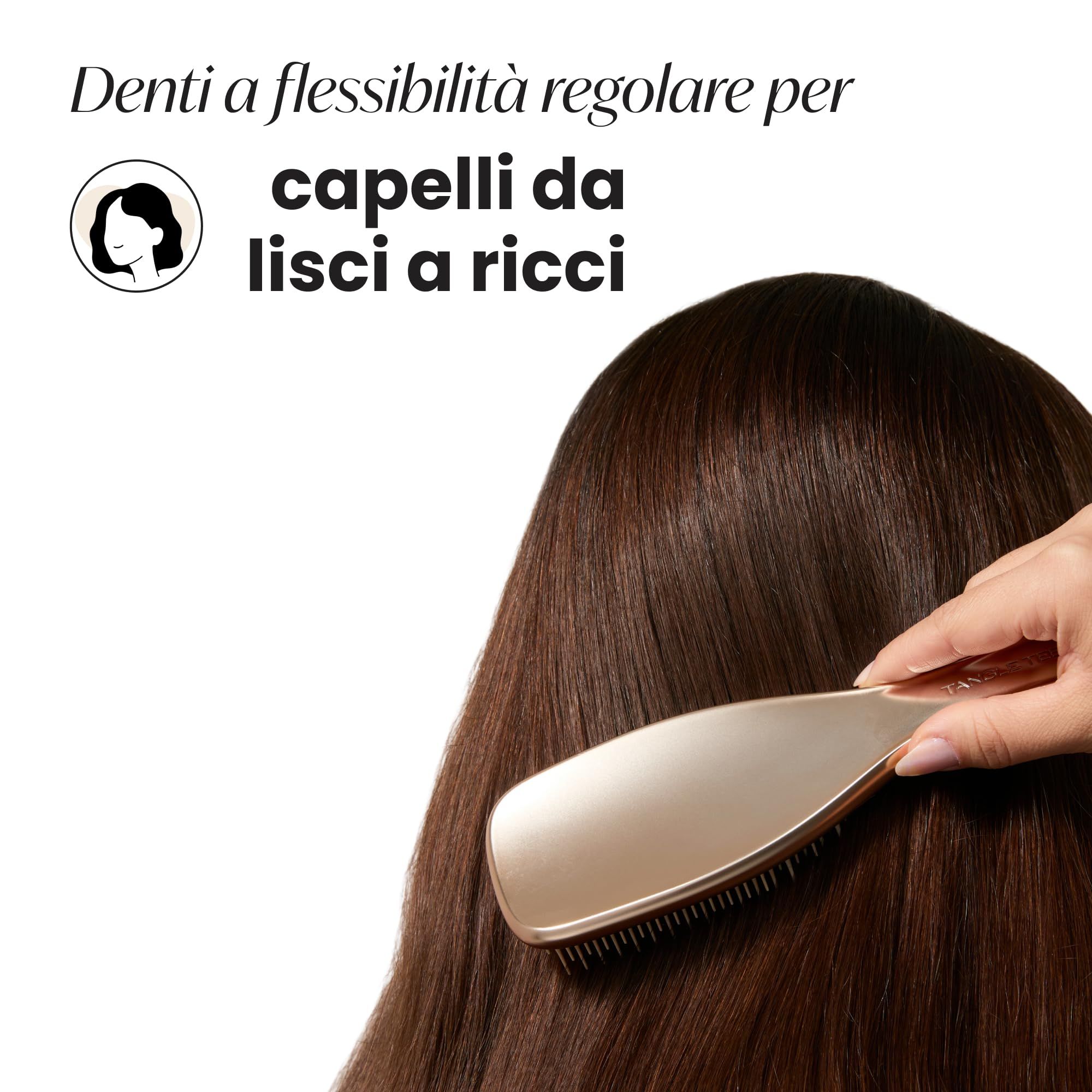 Tangle Teezer Ultimate Detangler Spazzola per capelli lisci e ricci Chrome Neo Gold.