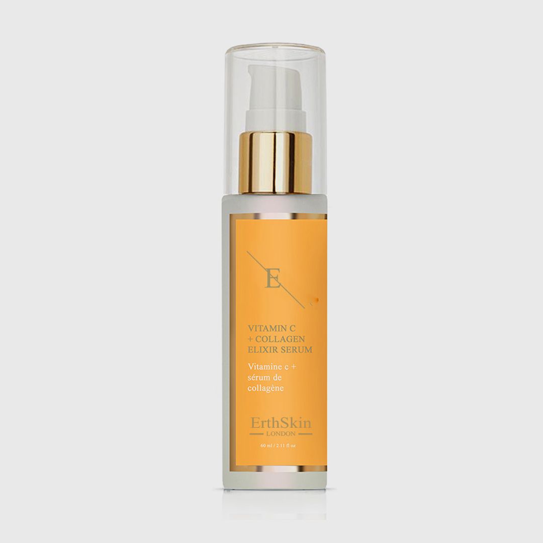 Flacone con erogatore, siero elisir Vitamina C + Collagene ErthSkin.