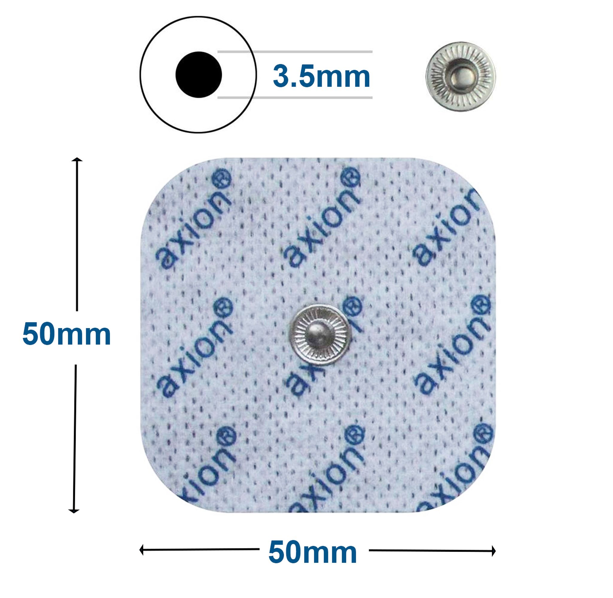 elettrodi adesivi axion 5x5 cm - adatti per Sanitas, Beurer, ecc.