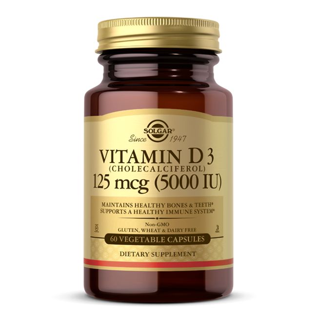 SOLGAR Vitamina D3 (colecalciferolo) 5000 UI (125 mcg)