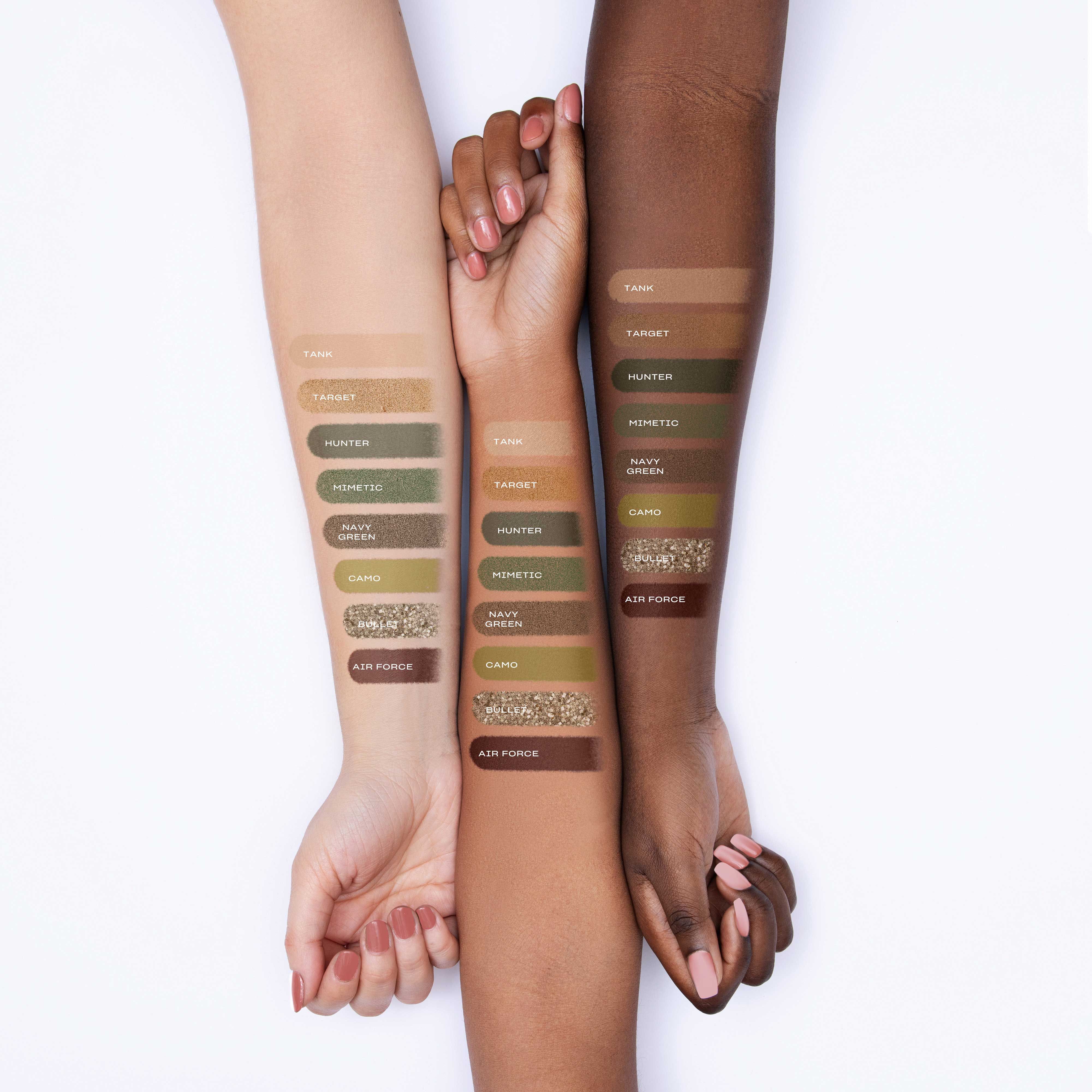 Mia Makeup Army Green Palette occhi ombretti matte e shimmer