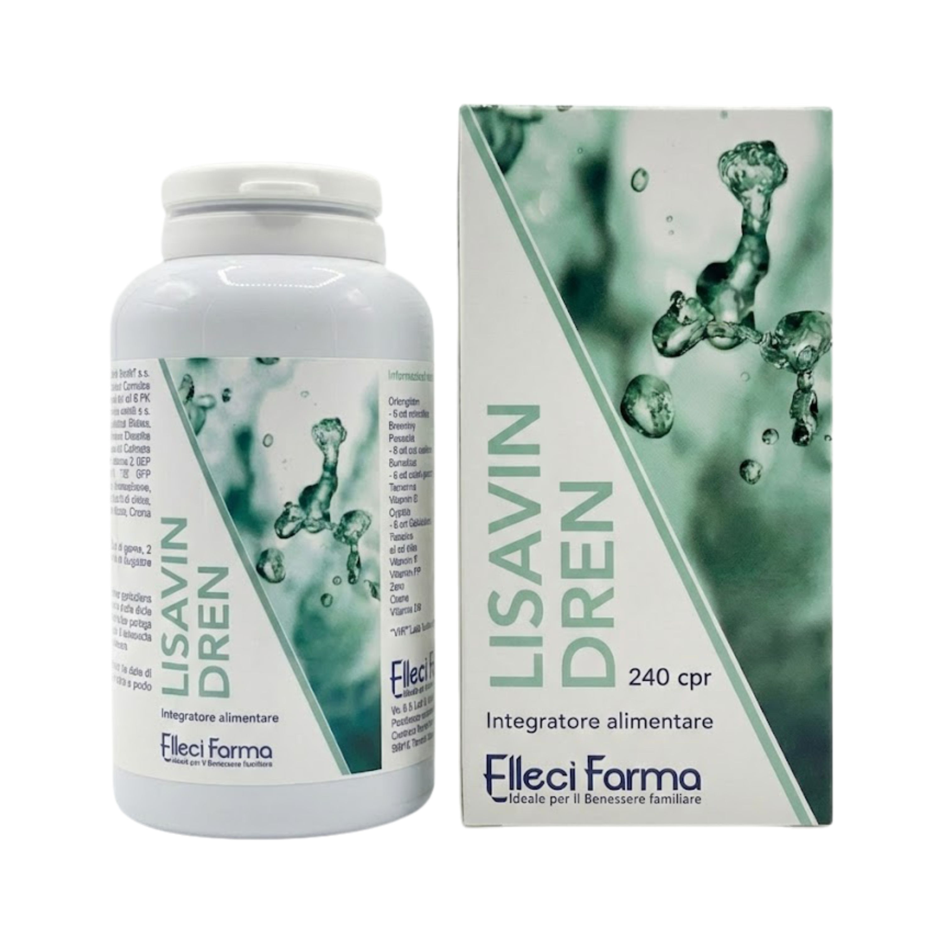 Elleci Farma LISAVIN DREN Integratore Alimentare Drenante e Metabolico - 240 Compresse