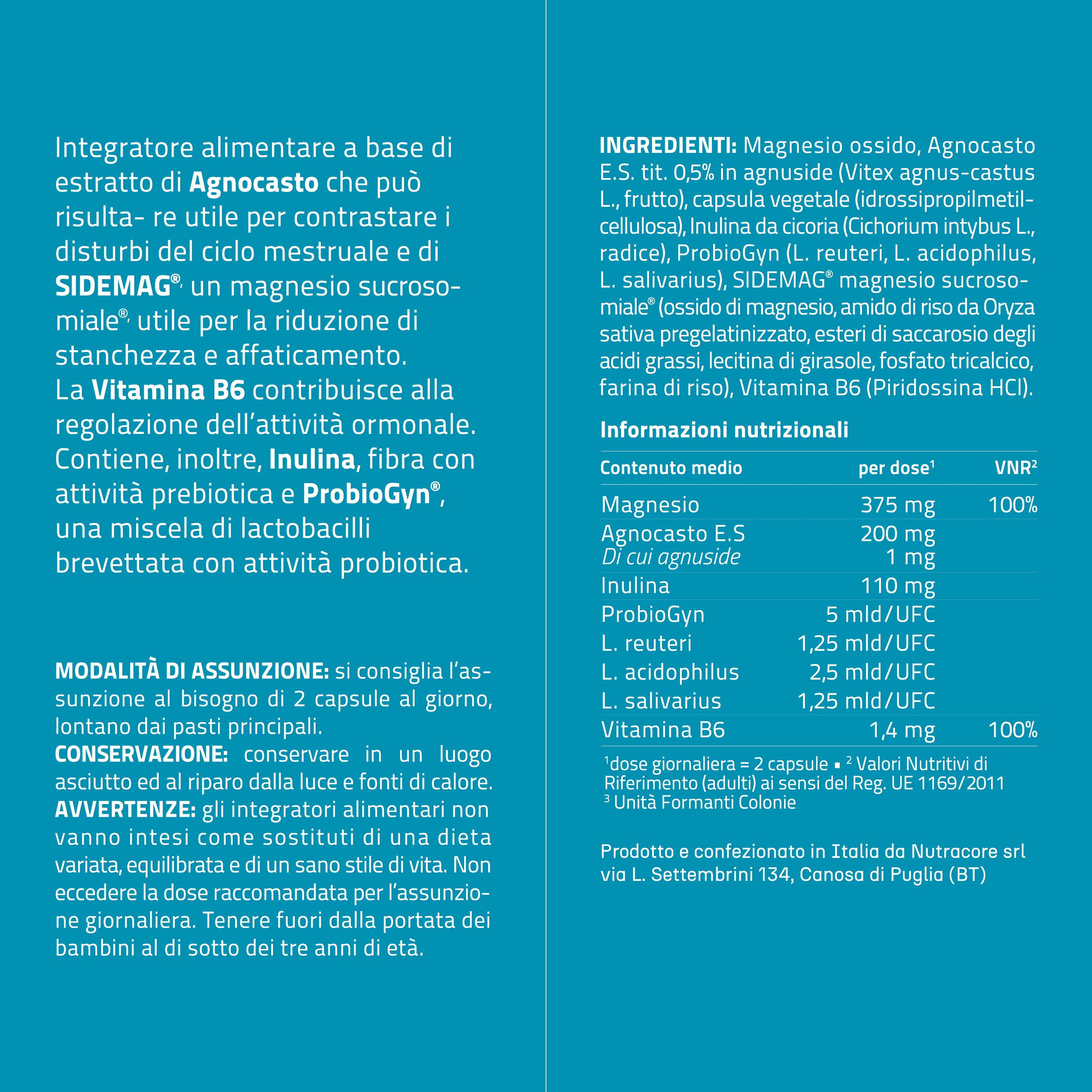 NURE PMS Support 60 cps da 630 mg | Integratore ideale per contrastare la sindrome premestruale