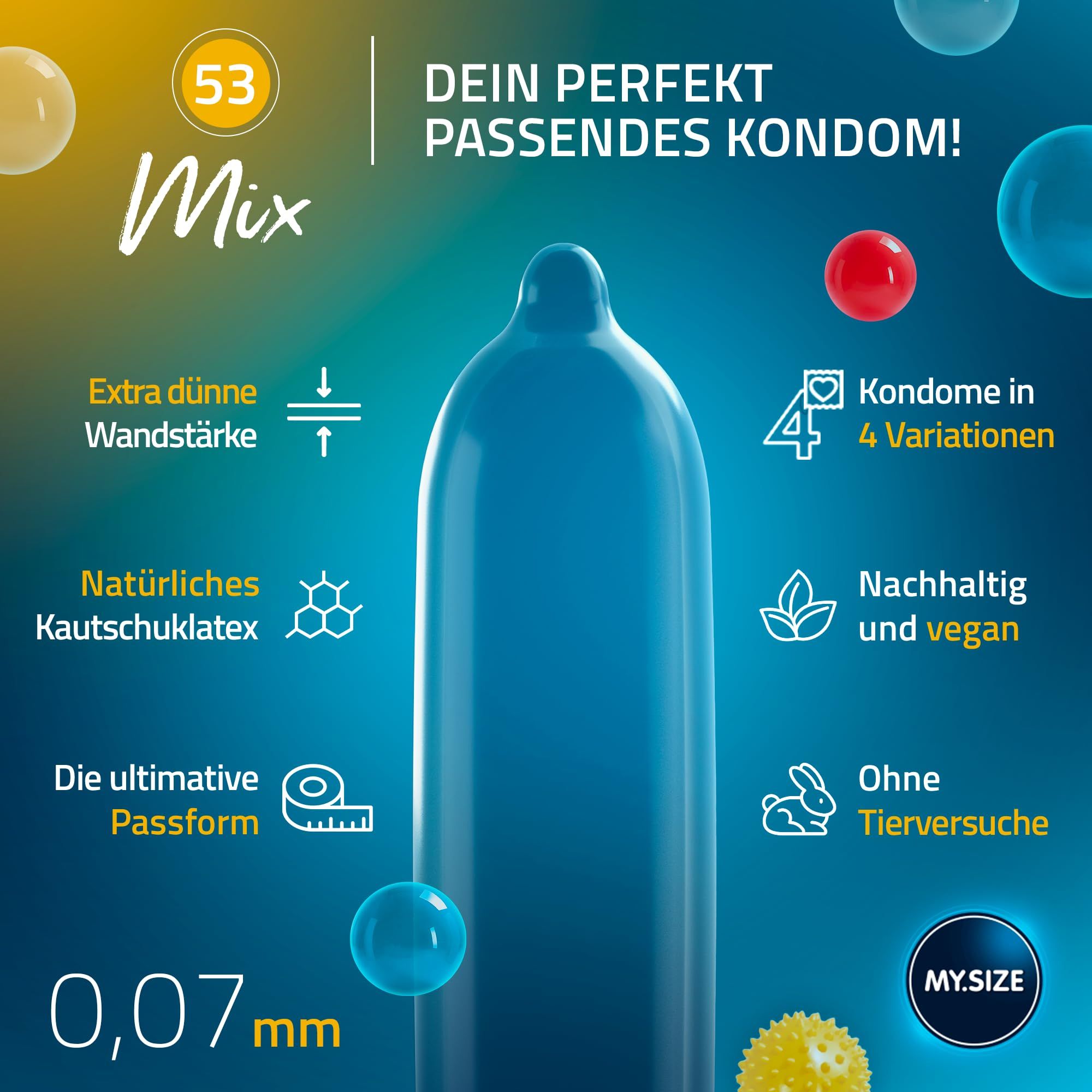 MY.SIZE Mix Preservativi Taglia 3 53mm