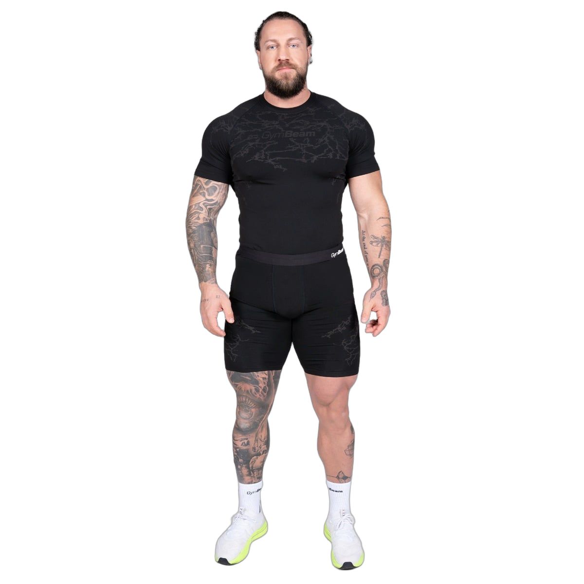 GymBeam Pantaloncini uomo Seamless Static slim Black
