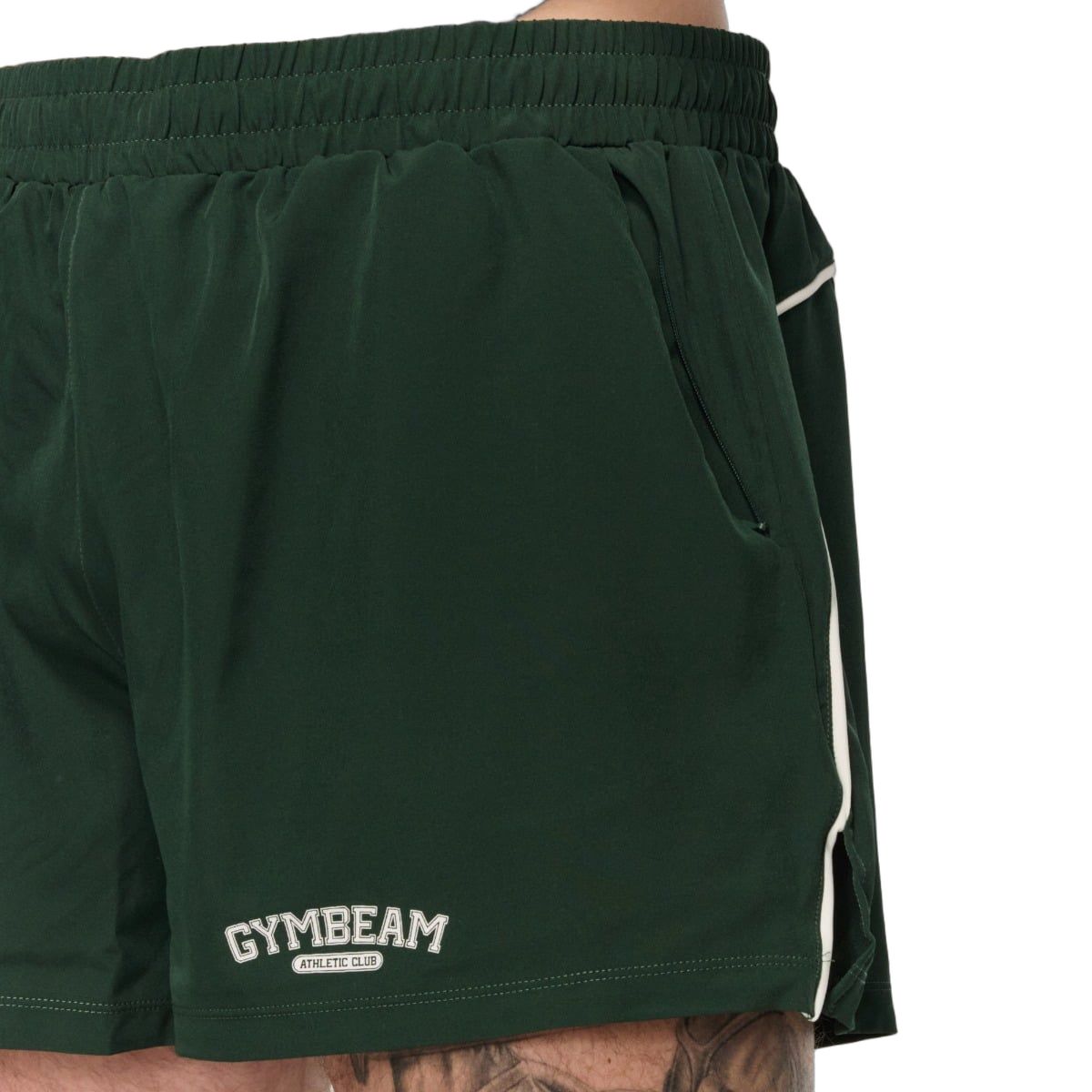 GymBeam Pantaloncini uomo oversize Varsity verde con tasche