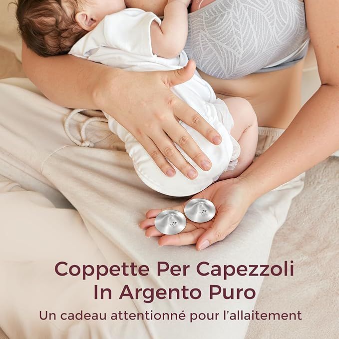 Coppette d’argento per l’allattamento Momcozy