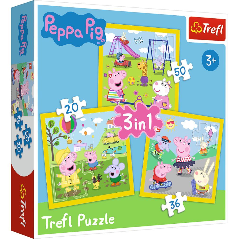 Peppa Pig Una bella giornata - Puzzle 3in1 20-50 pezzi