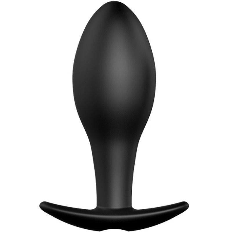 Analplug a forma di ancora nera in silicone.