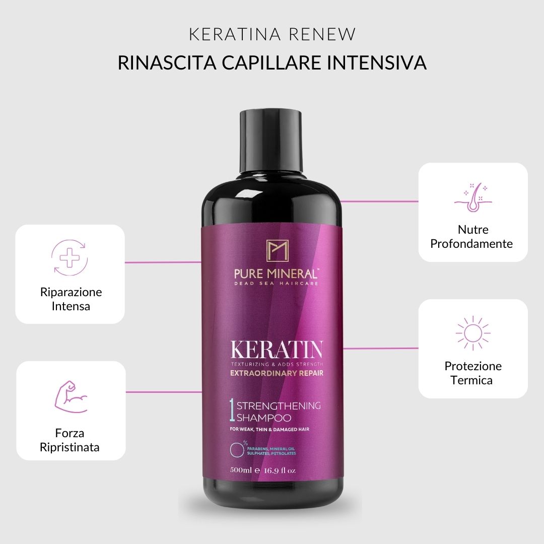 Pure Mineral - Shampoo Lisciante Cheratina