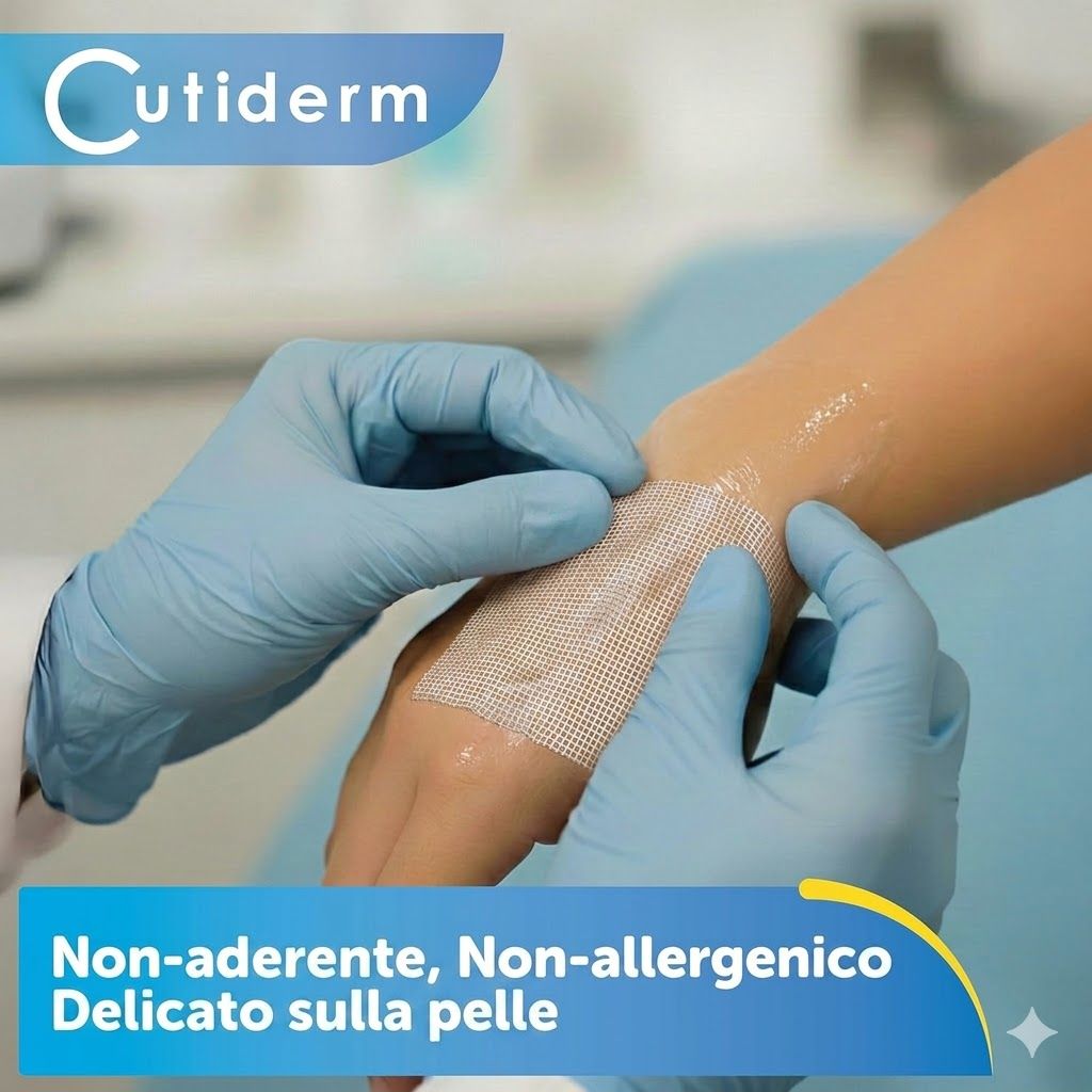 Compresse sterile in garza paraffinata 7,5 cm x 7,5 cm Cutiderm