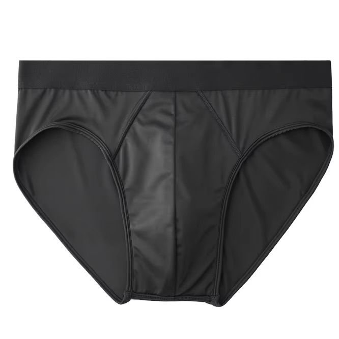Slip nero da uomo con fascia elastica.
