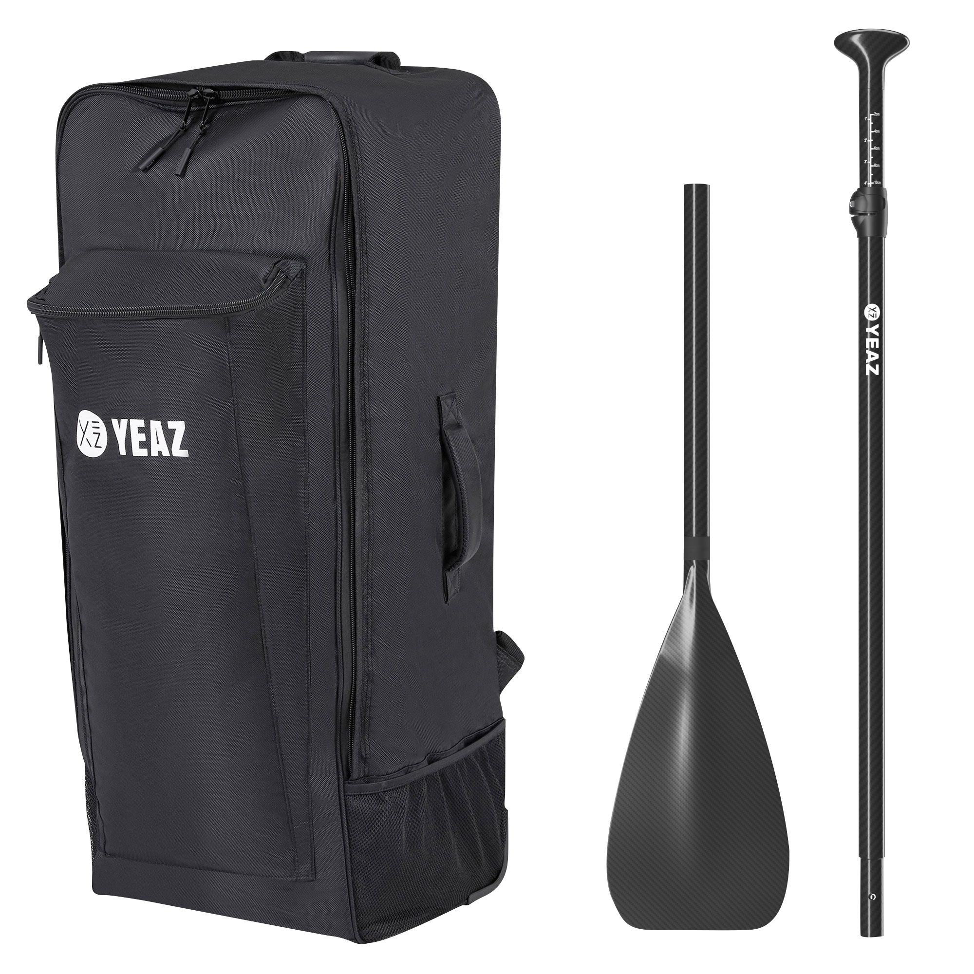 YEAZ KIT PRO Zaino trolley e pagaia telescopica in carbonio