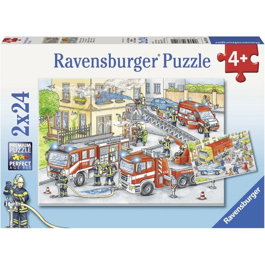 ravensburger Eroi in azione puzzle 2x24 pezzi