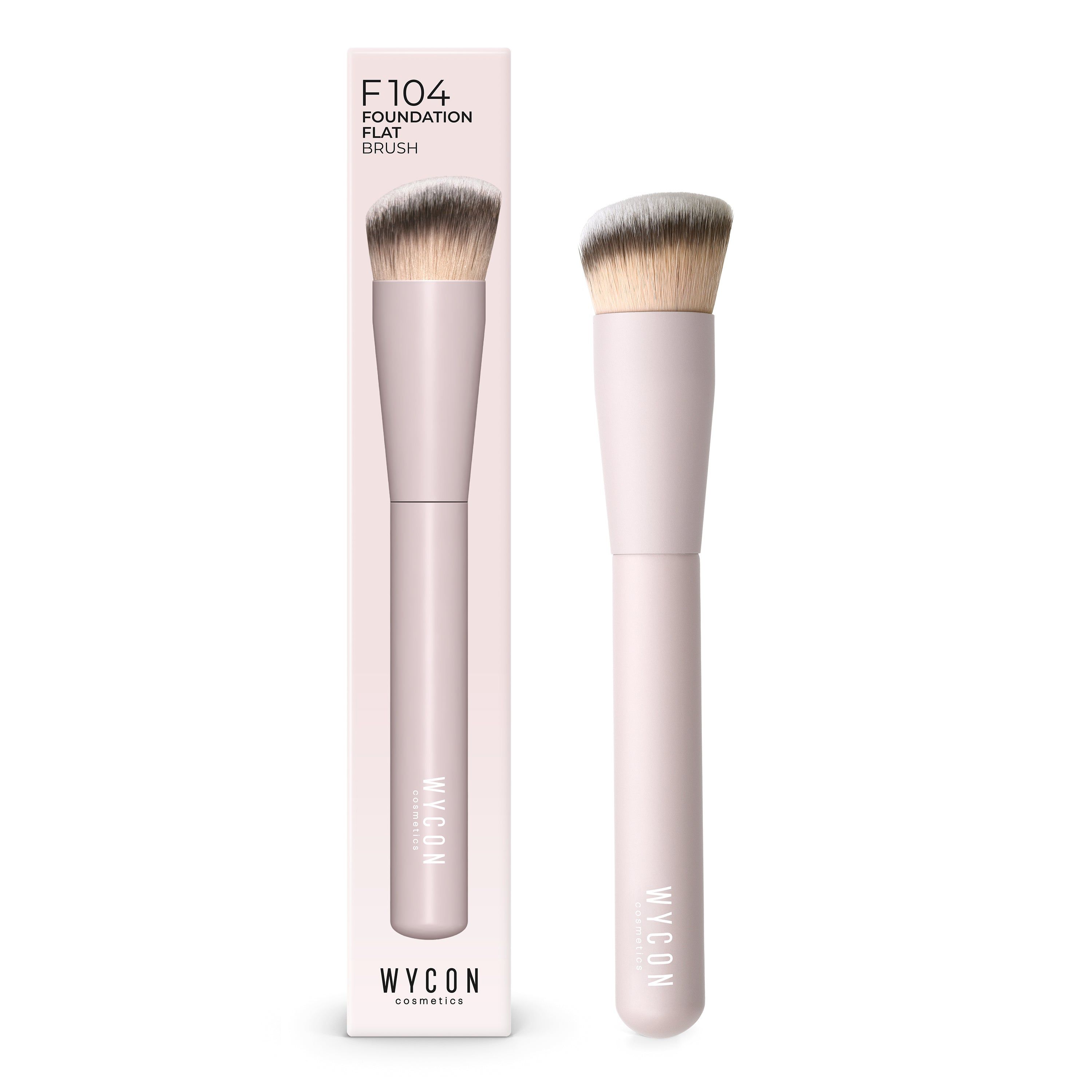 WYCON cosmetics F104 FOUNDATION FLAT Pennello viso kabuki per fondotinta liquidi ed in crema.