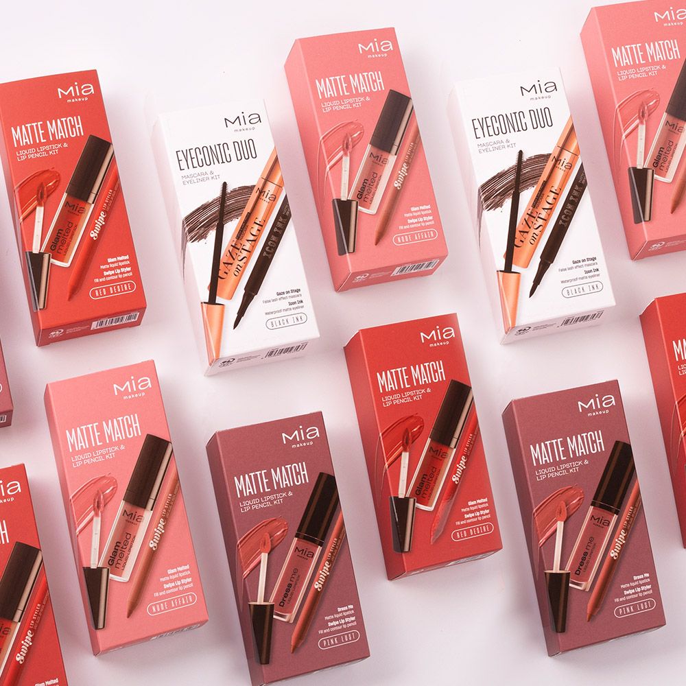 Mia Makeup Eyeconic Duo Mascara volumizzante Nero e Eyeliner nero