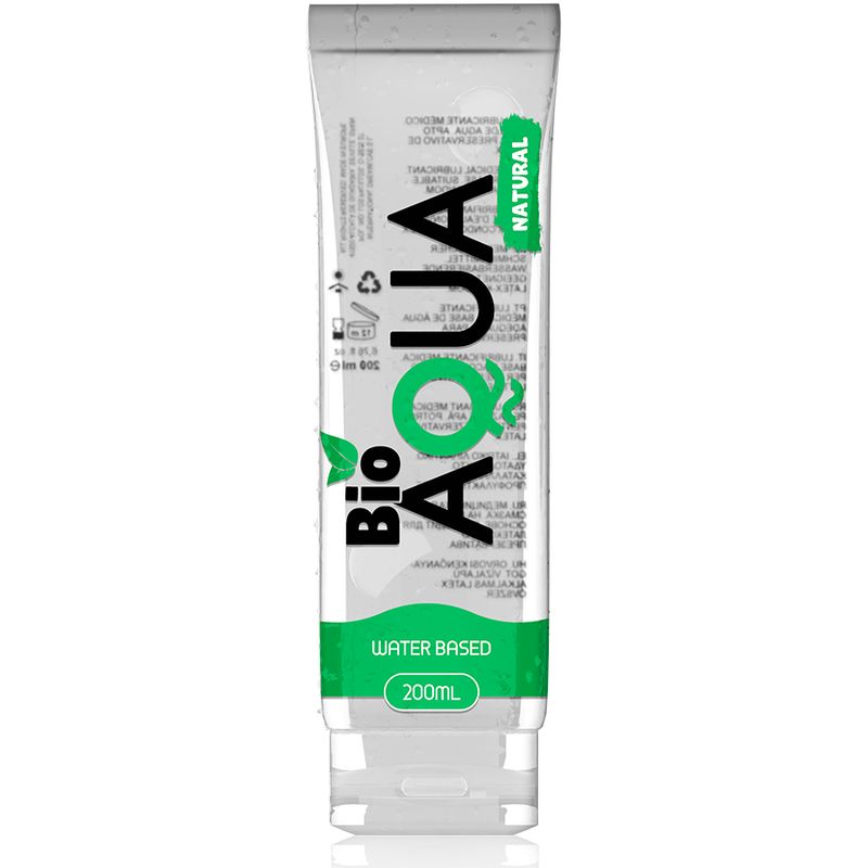 Lubrificante a base d'acqua BioAQUA, tubo da 200ml. Formulazione naturale.