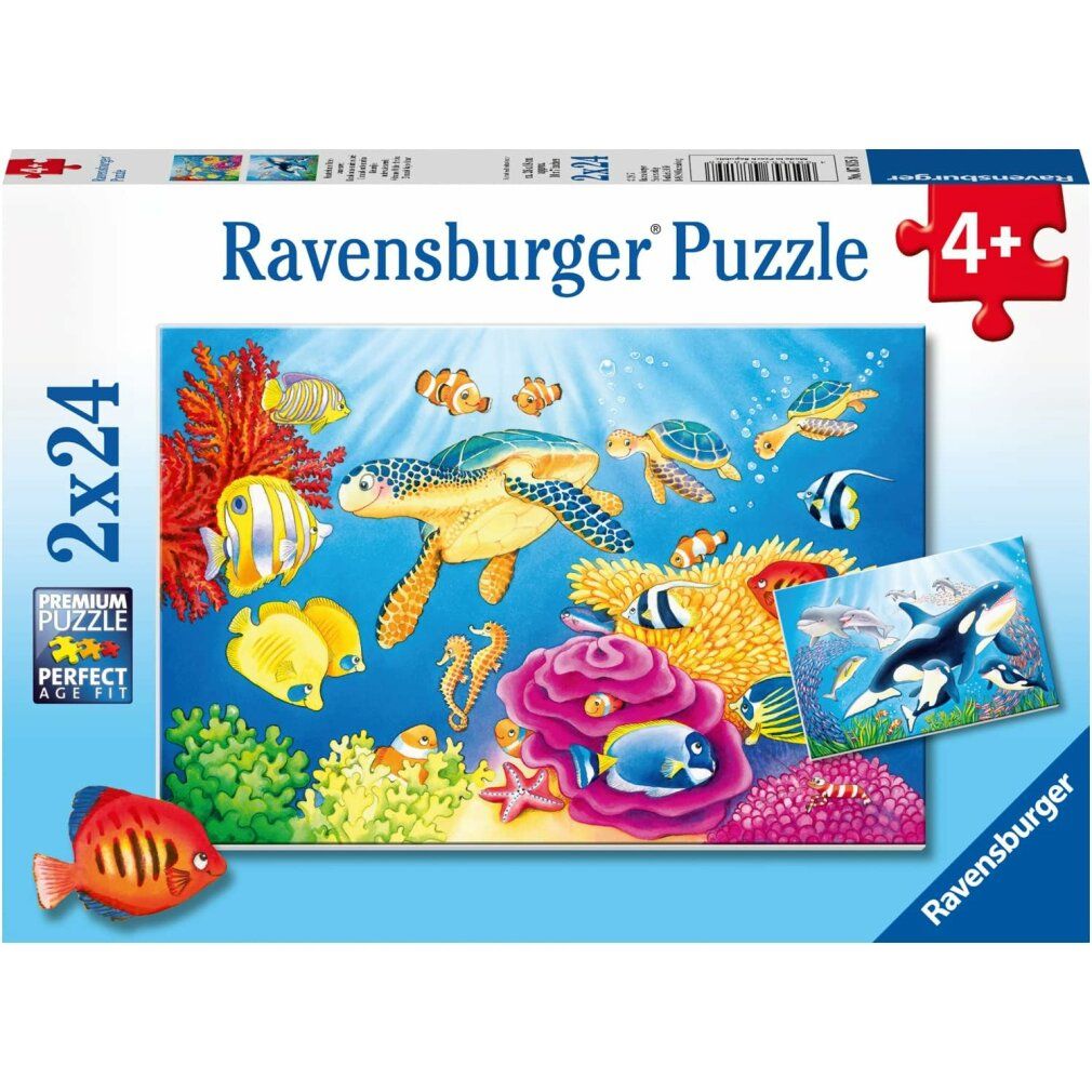 ravensburger puzzle bellezza subacquea 2x24 pezzi