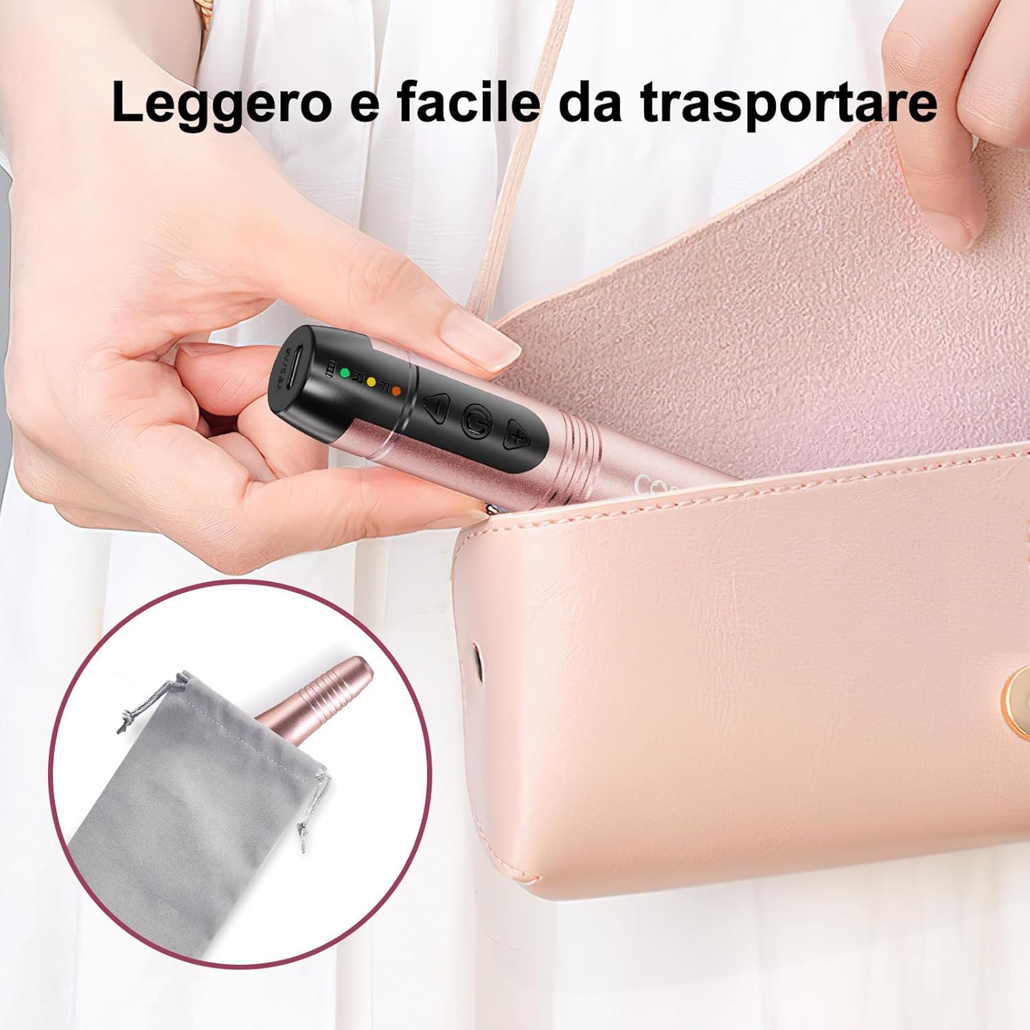COSLUS set professionale manicure e pedicure 11 in 1 – Rosa