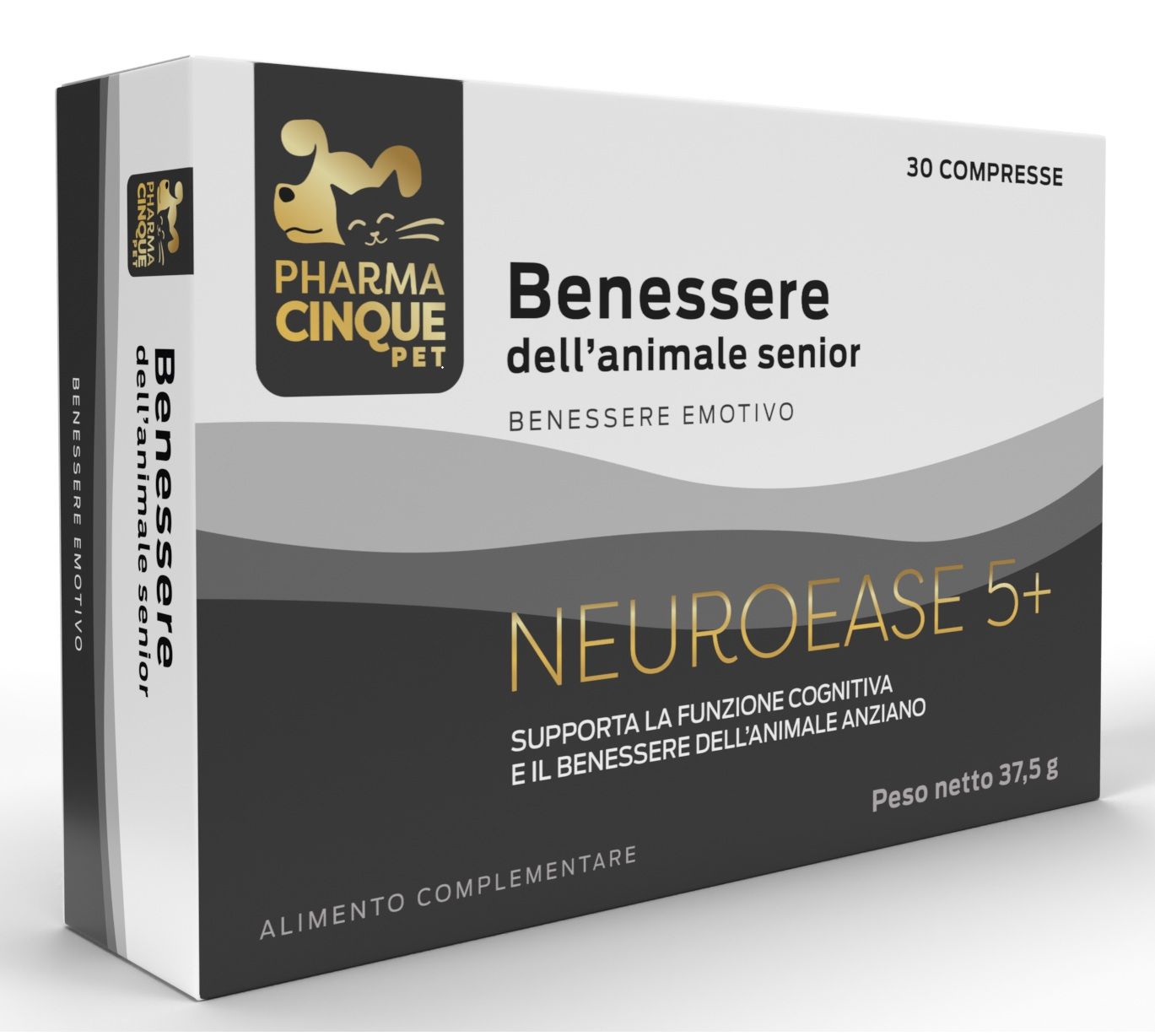 NEUROEASE5+ - Supporta le funzioni cognitive, la vitalità e il benessere del cane e gatto anziano