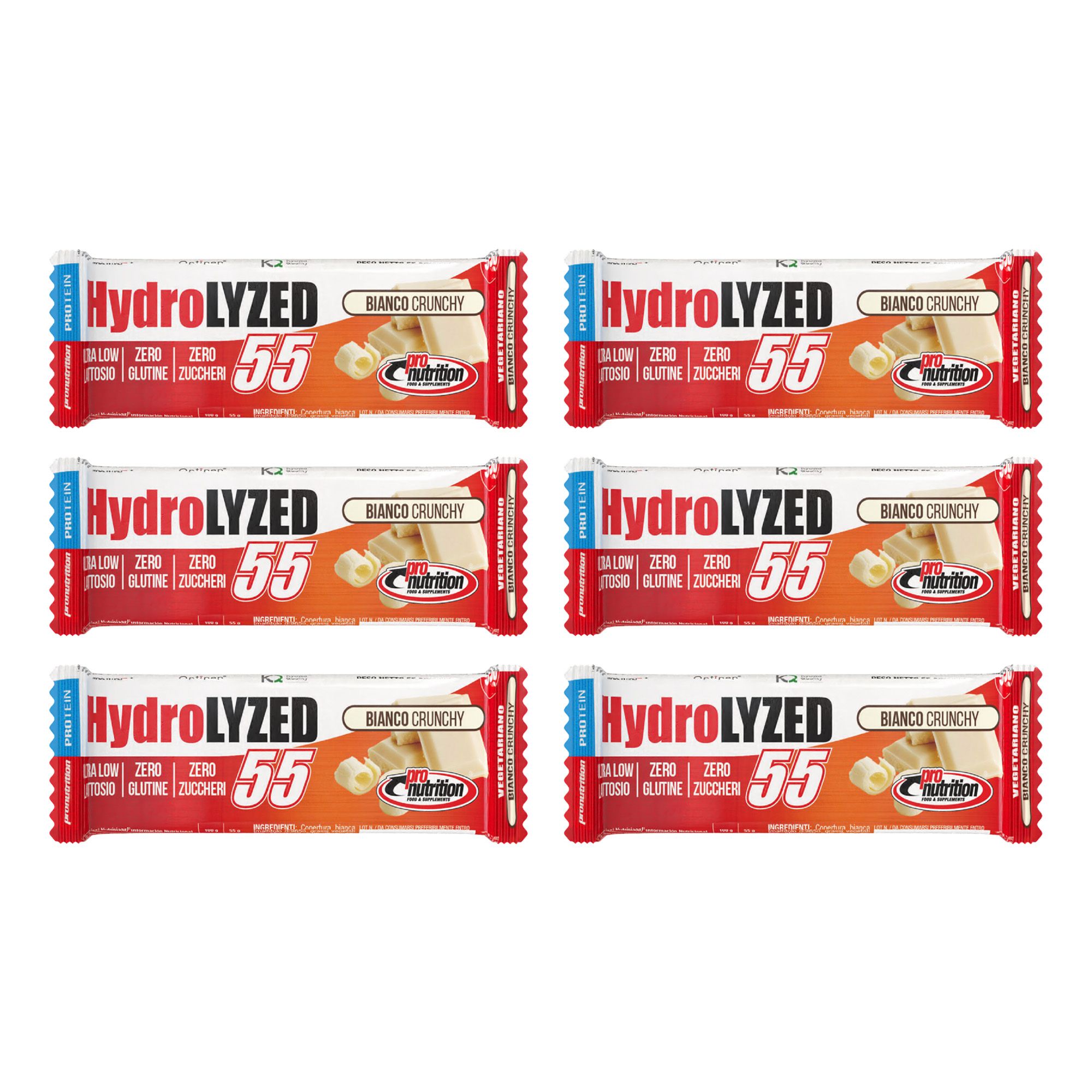 Pronutrition Barretta proteica Hydrolized - Zero zuccheri - Senza glutine/lattosio - Optipep 90