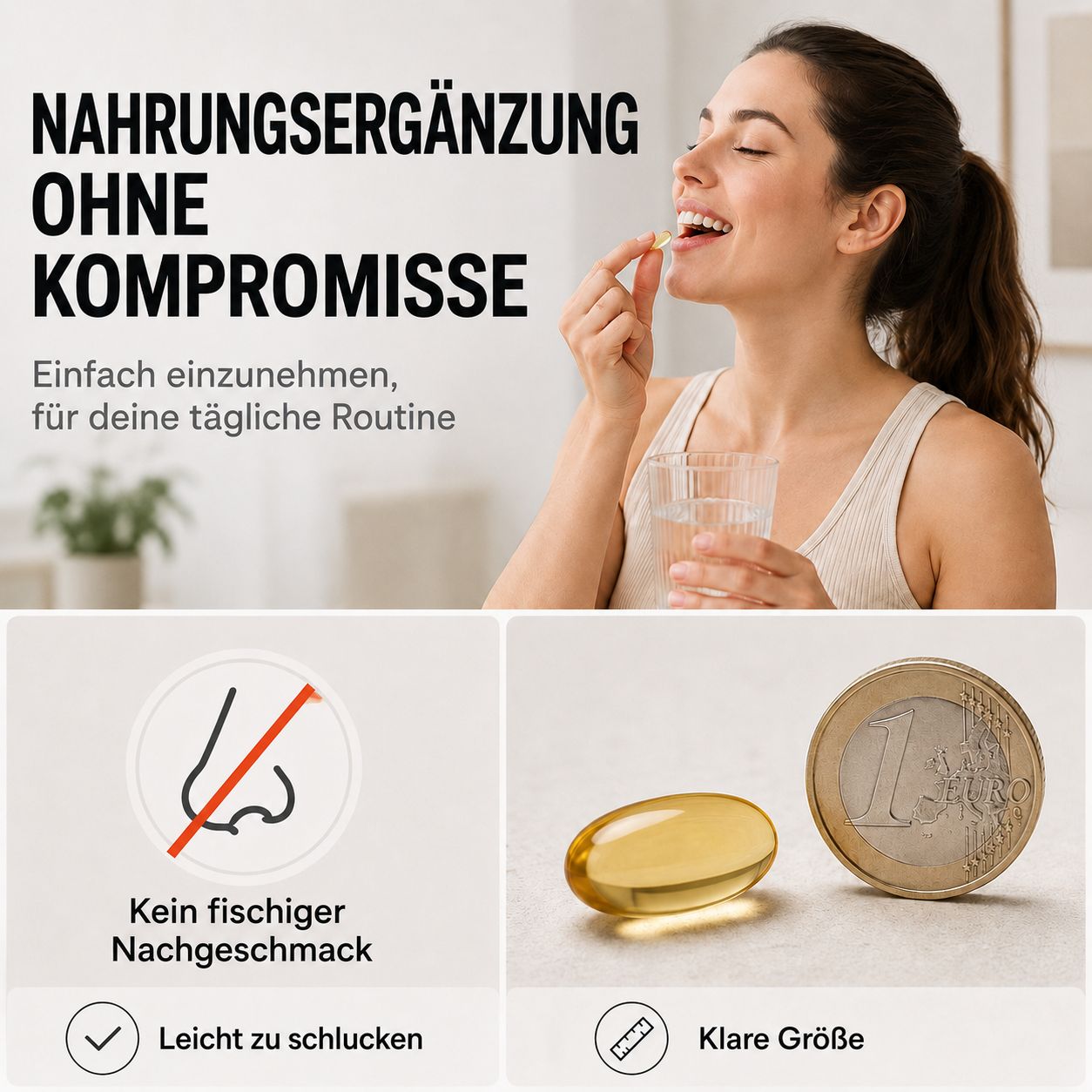 Capsule di olio di pesce Omega 3 GymBeam, 165g, 120 pezzi.
