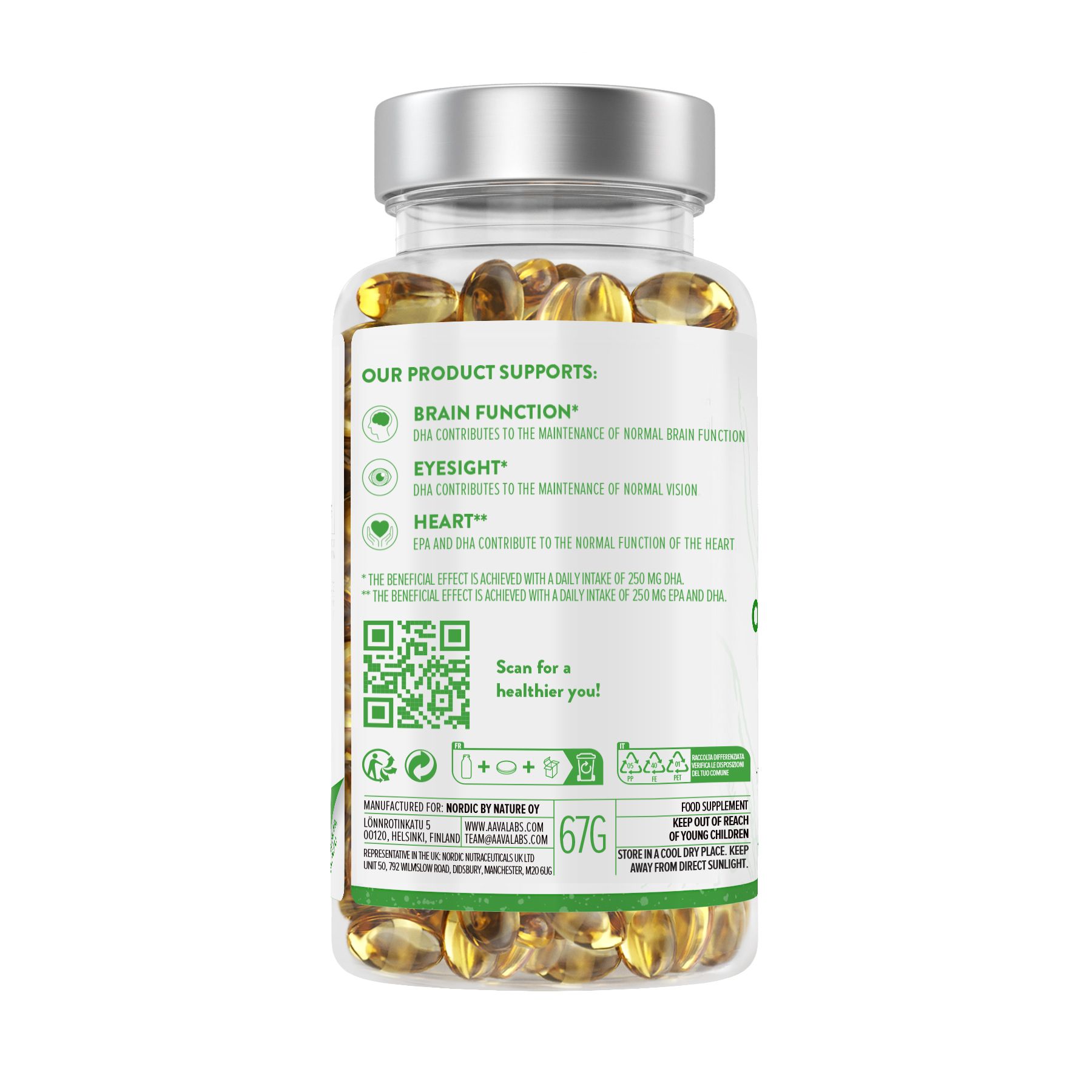 Aavalabs Omega 3 Vegano da Alghe – EPA & DHA da fonte sostenibile