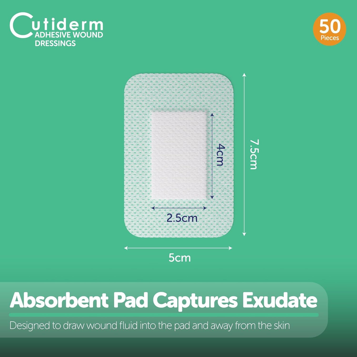 Bendaggio sterile per ferite 5 cm x 7,5 cm Cutiderm