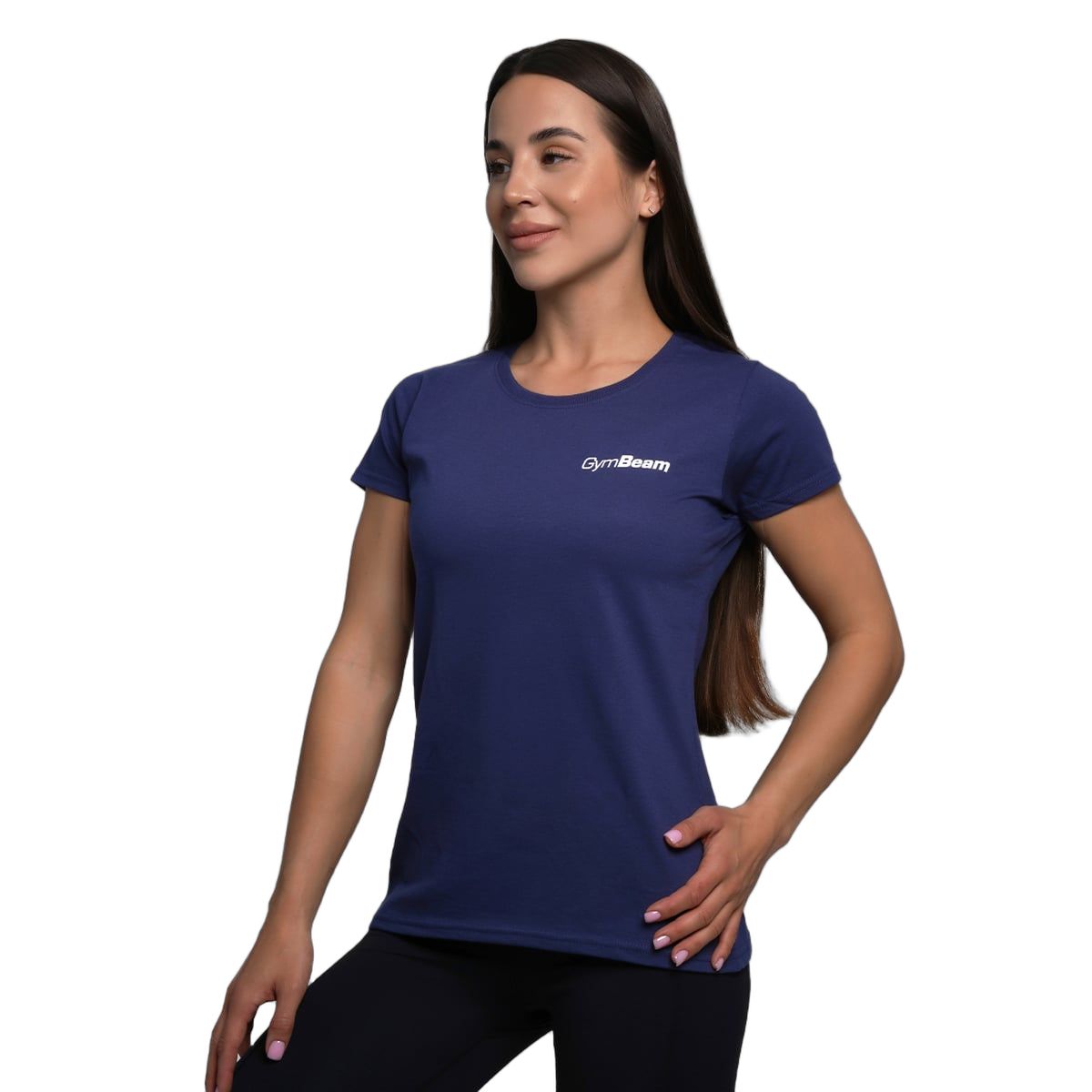 GymBeam T-shirt donna regular con collo rotondo Basic Blu Navy