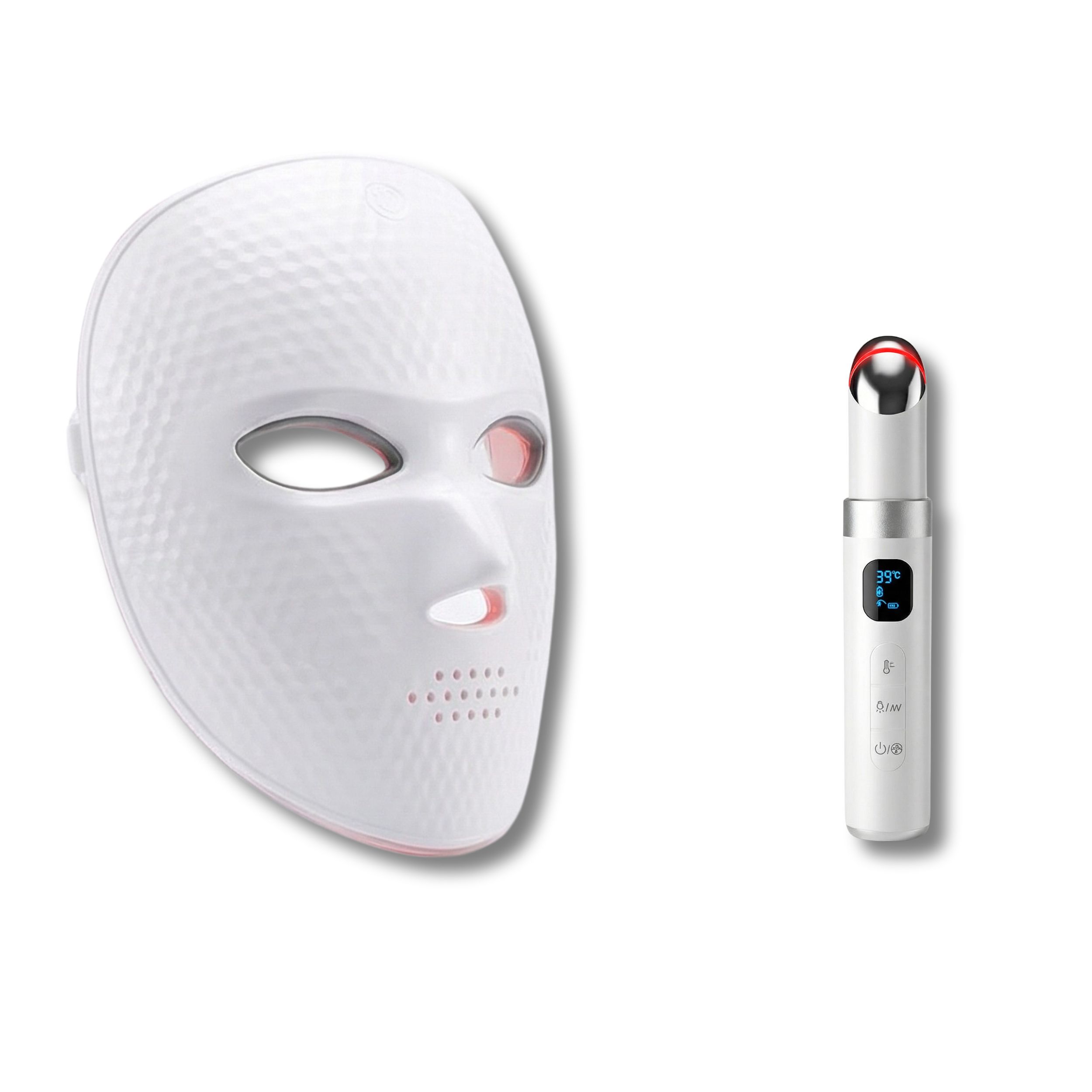 Cofanetto Luminosità e Sguardo – Maschera LED Professionale, Dispositivo Oculare EMS Anti-Age