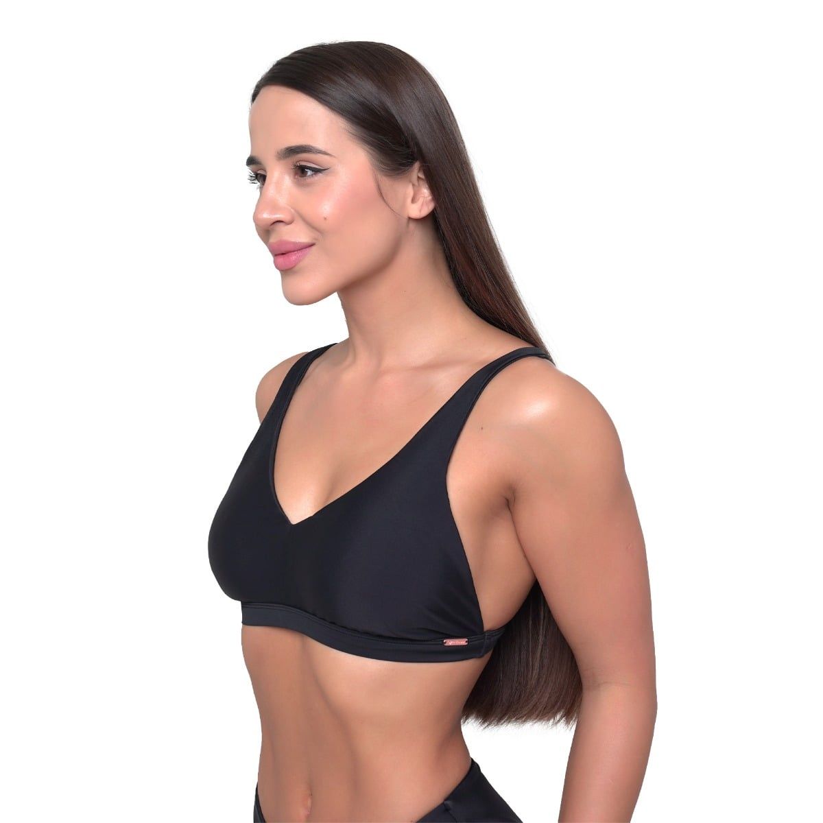 GymBeam Top bikini donna Sport con spalline regolabili Black