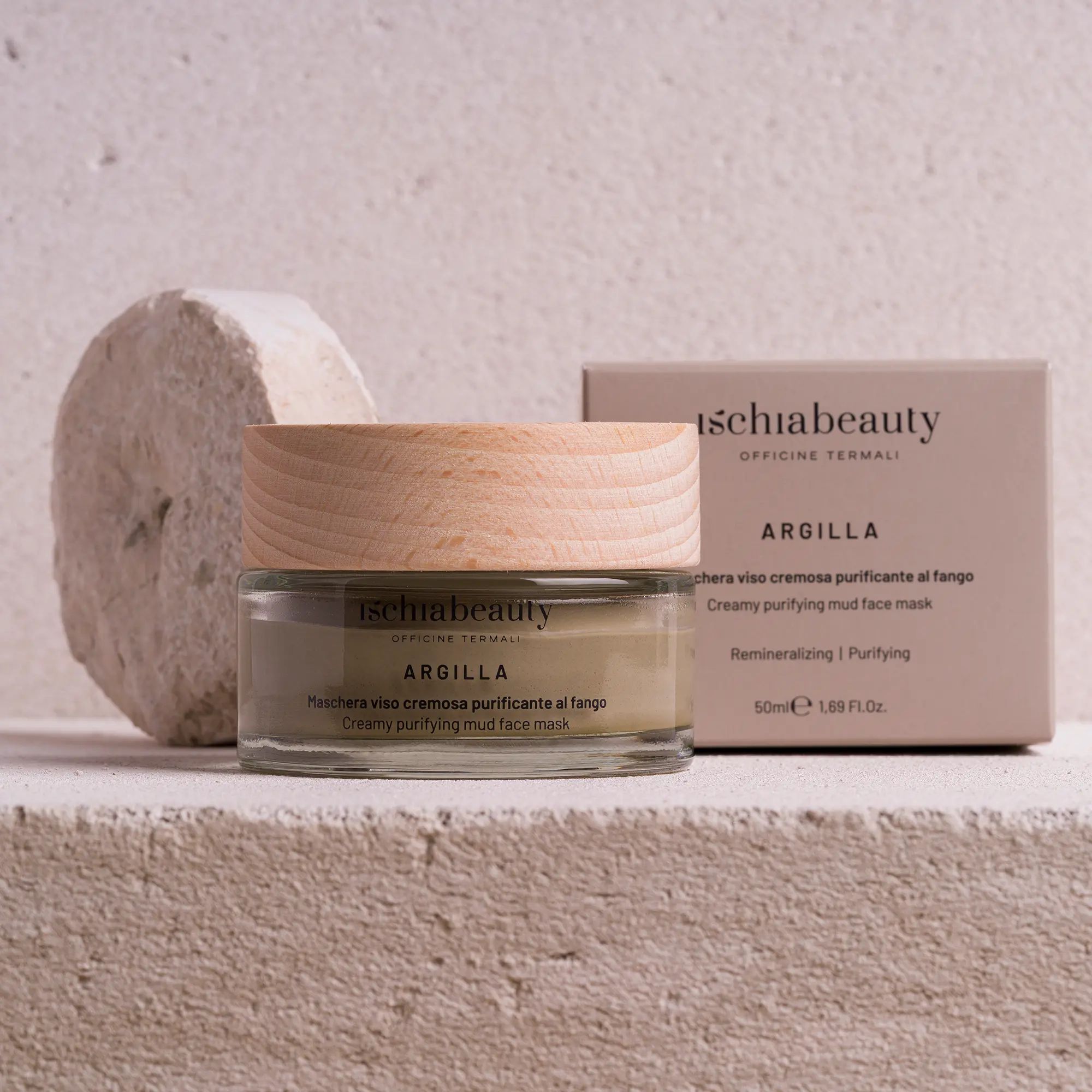 ischiabeauty Maschera viso cremosa purificante al fango